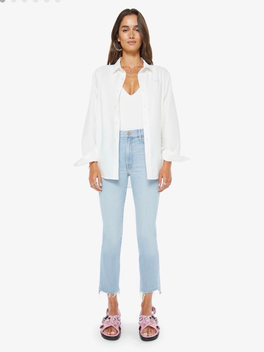 MOTHER The Insider Crop Step Fray - Wash - Size 27